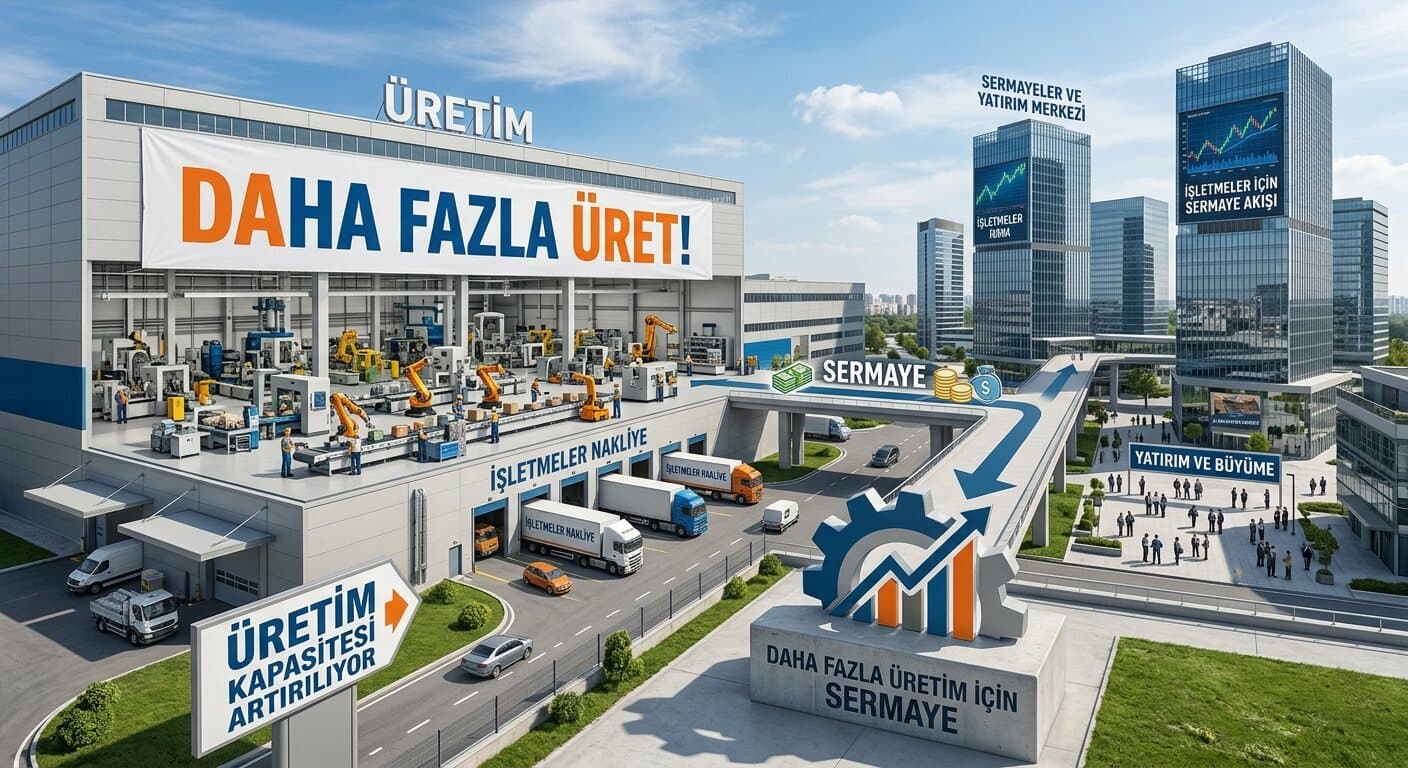 Üretim tesisi ve lojistik akışını gösteren kurumsal saha görünümü